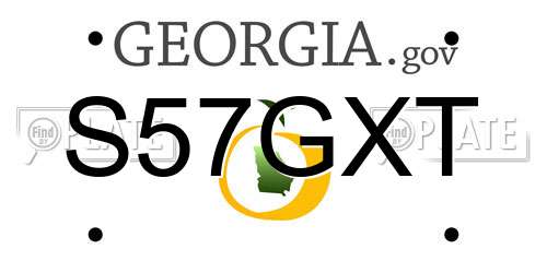 S57GXT Georgia License Plate