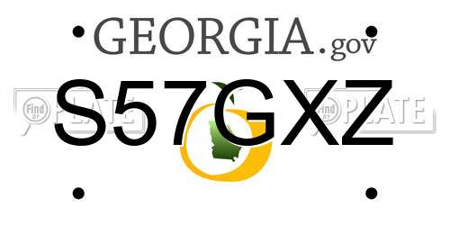 S57GXZ Georgia License Plate