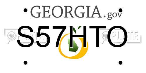 S57HTO Georgia License Plate