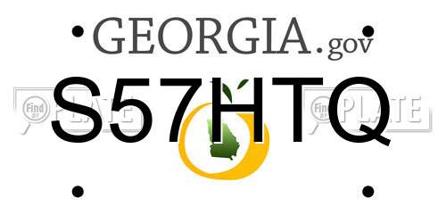 S57HTQ Georgia License Plate