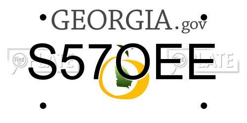 S57OEE Georgia License Plate
