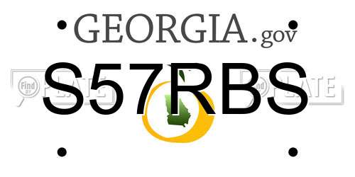 S57RBS Georgia License Plate