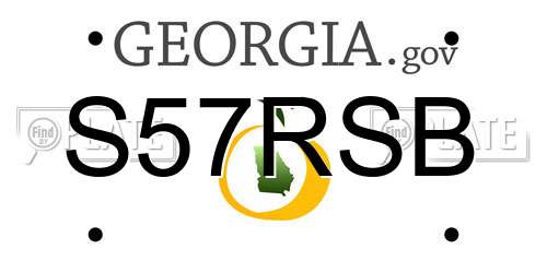 S57RSB Georgia License Plate