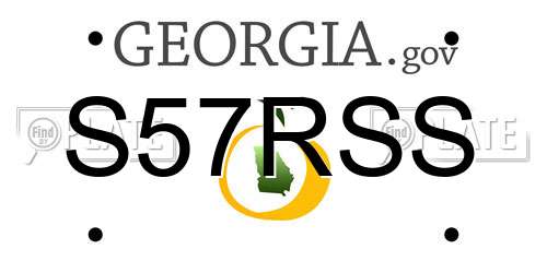 S57RSS Georgia License Plate
