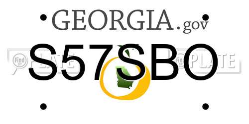 S57SBO Georgia License Plate