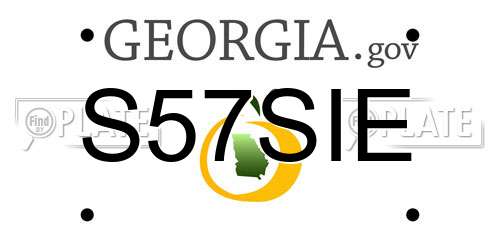 S57SIE Georgia License Plate