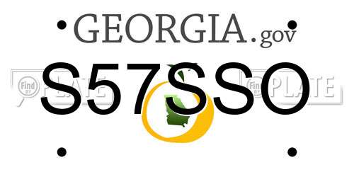 S57SSO Georgia License Plate