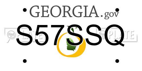 S57SSQ Georgia License Plate