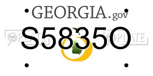 S5835O Georgia License Plate