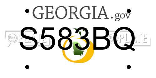 S583BQ Georgia License Plate