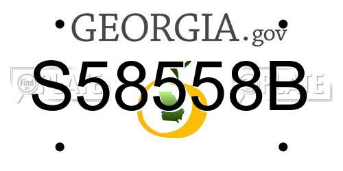 S58558B Georgia License Plate