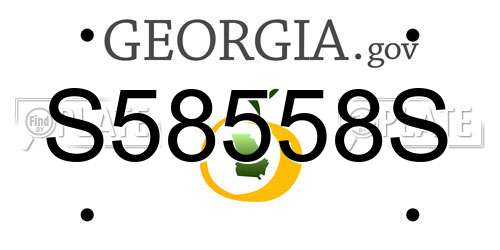 S58558S Georgia License Plate
