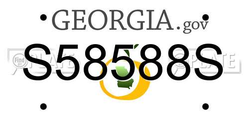 S58588S Georgia License Plate
