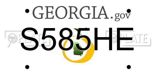 S585HE Georgia License Plate