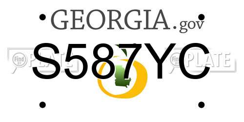 S587YC Georgia License Plate