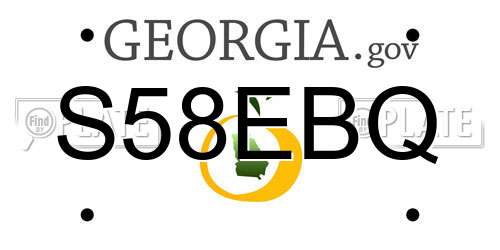 S58EBQ Georgia License Plate
