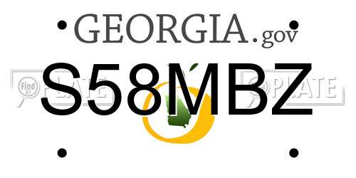 S58MBZ Georgia License Plate