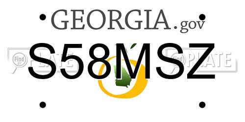S58MSZ Georgia License Plate