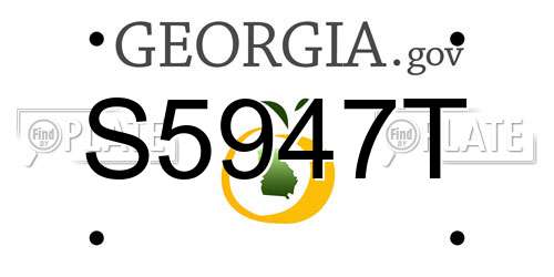 S5947T Georgia License Plate