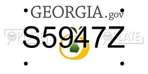 S5947Z Georgia License Plate