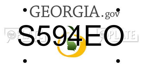 S594EO Georgia License Plate