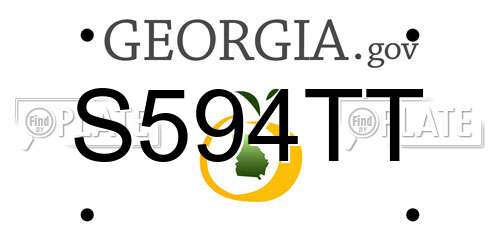 S594TT Georgia License Plate