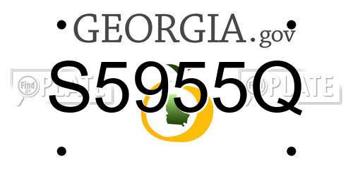 S5955Q Georgia License Plate