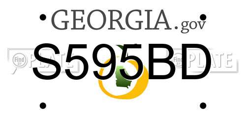 S595BD Georgia License Plate