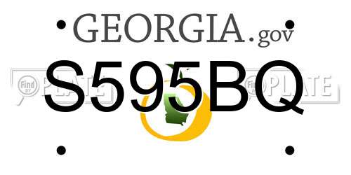 S595BQ Georgia License Plate