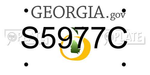 S5977C Georgia License Plate