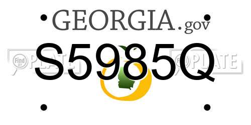 S5985Q Georgia License Plate