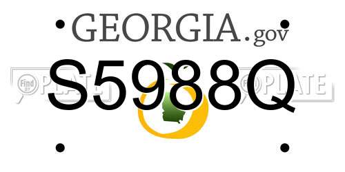 S5988Q Georgia License Plate