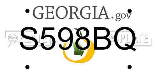 S598BQ Georgia License Plate