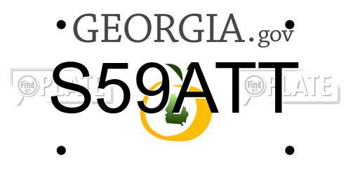S59ATT Georgia License Plate