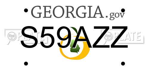 S59AZZ Georgia License Plate