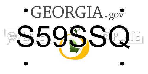 S59SSQ Georgia License Plate