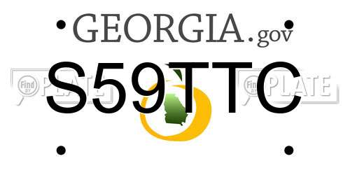 S59TTC Georgia License Plate