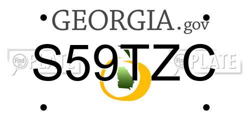 S59TZC Georgia License Plate