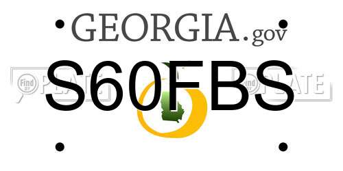 S60FBS Georgia License Plate