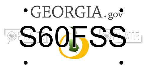 S60FSS Georgia License Plate