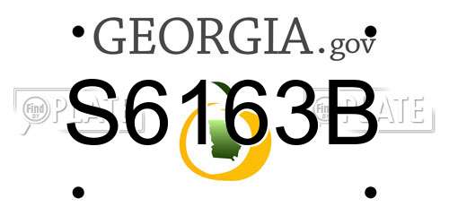 S6163B Georgia License Plate