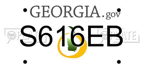 S616EB Georgia License Plate