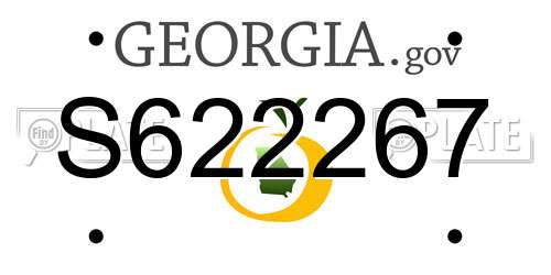 S622267 Georgia License Plate