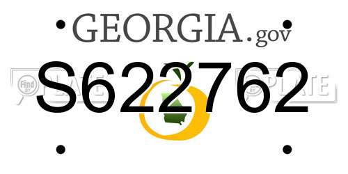 S622762 Georgia License Plate