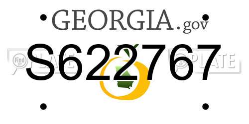 S622767 Georgia License Plate