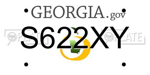 S622XY Georgia License Plate