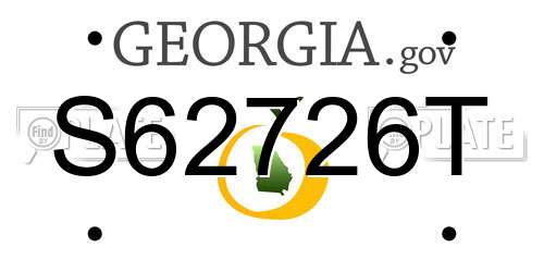 S62726T Georgia License Plate