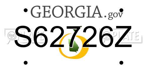 S62726Z Georgia License Plate