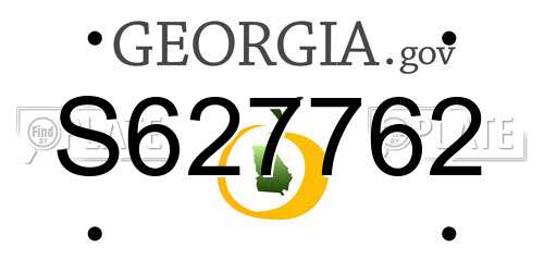S627762 Georgia License Plate