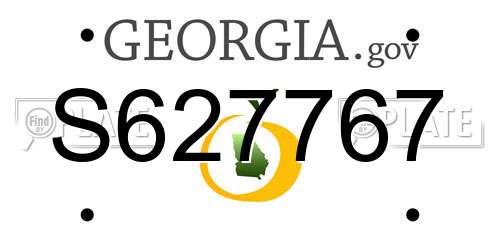 S627767 Georgia License Plate